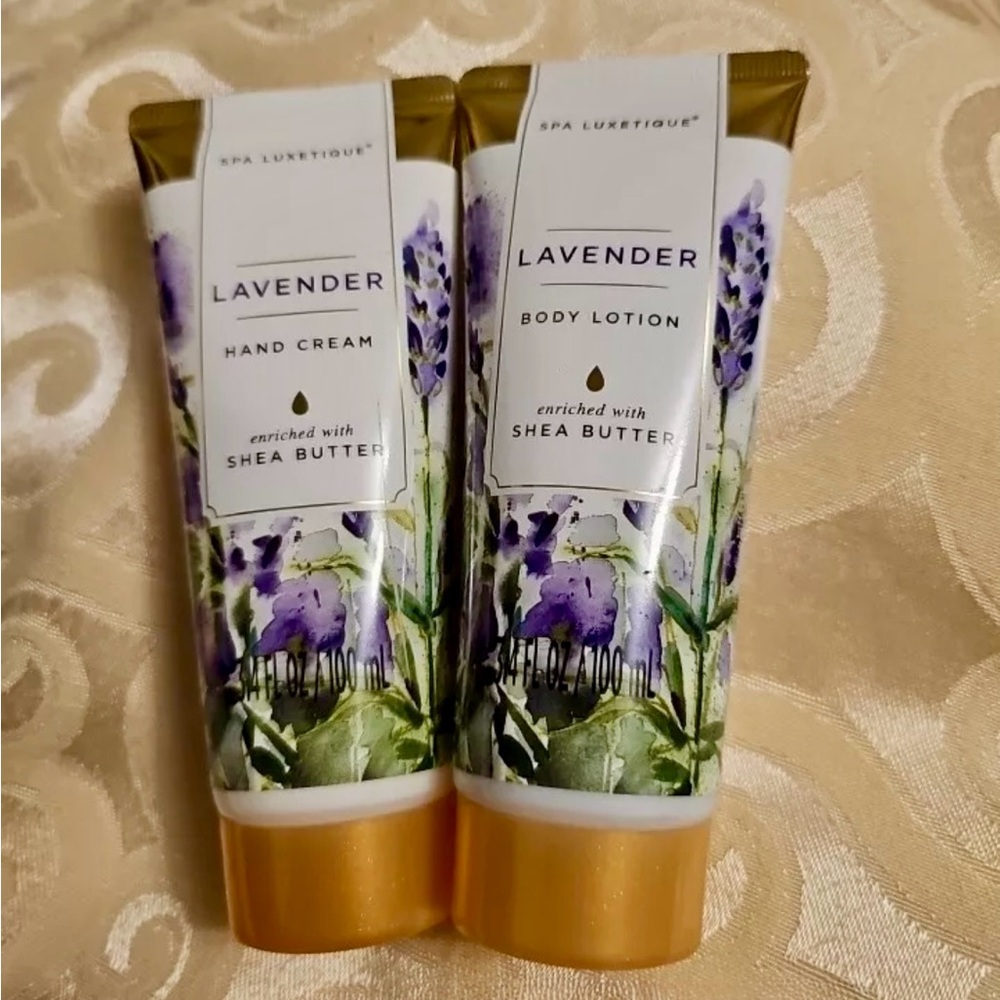 Spa Luxetique Lavender Hand Cream and Body Lotion 3.4fl oz each